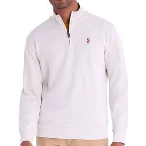 U.S. Polo Assn. Ralph Lauren oatmeal Heather 1/4 zip Sweater size 2XL